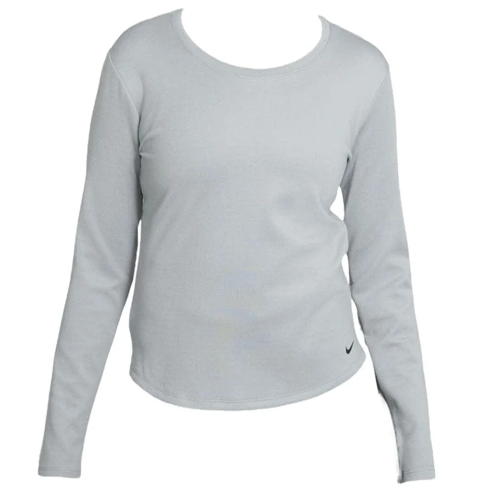 Nike Shirt Women Size Small DD4927-073 Therma-FIT One Long-Sleeve Gray Heather‎
